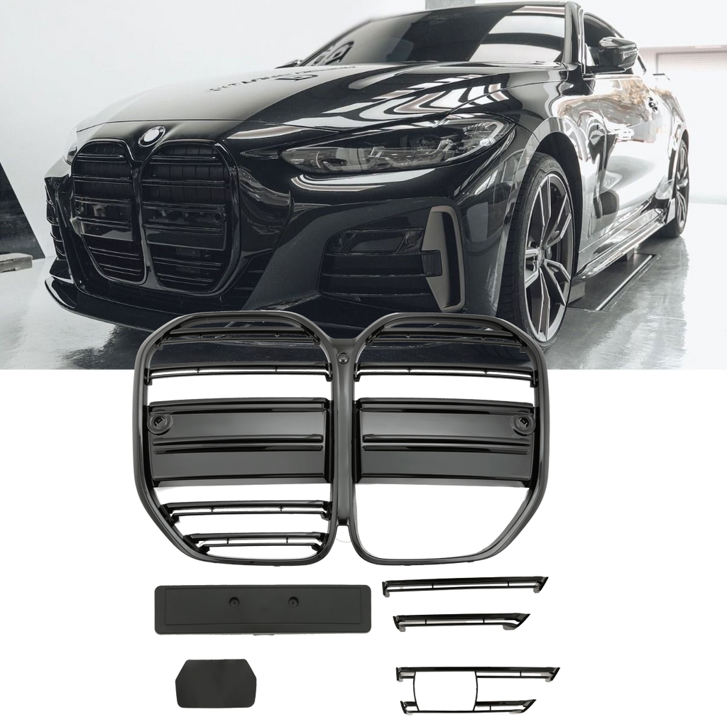Kühlergrill Schwarz Glanz - passend für BMW 4er G22 G23 V2