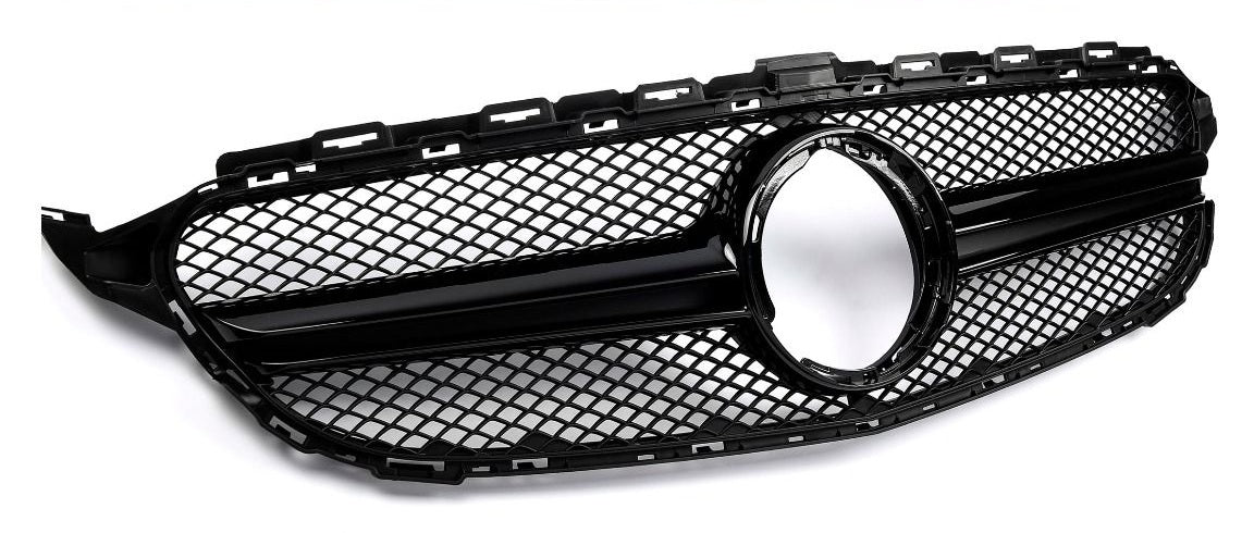 Kühlergrill Schwarz Glanz - passend für Mercedes-Benz C-Klasse W205 Facelift
