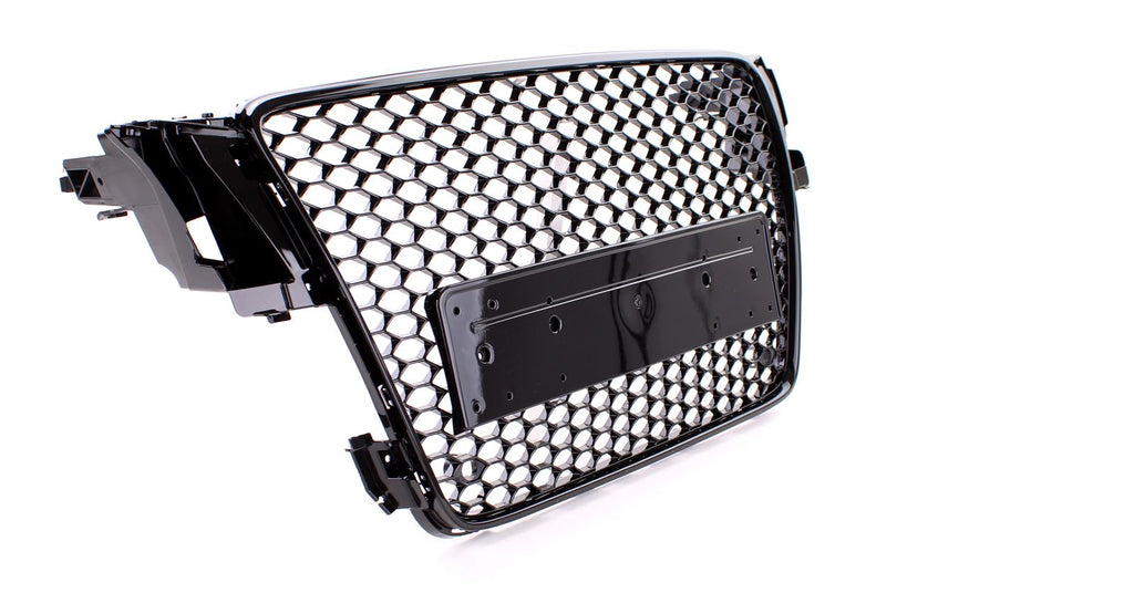 Wabengrill Schwarz glänzend – passend für Audi A5 8T
