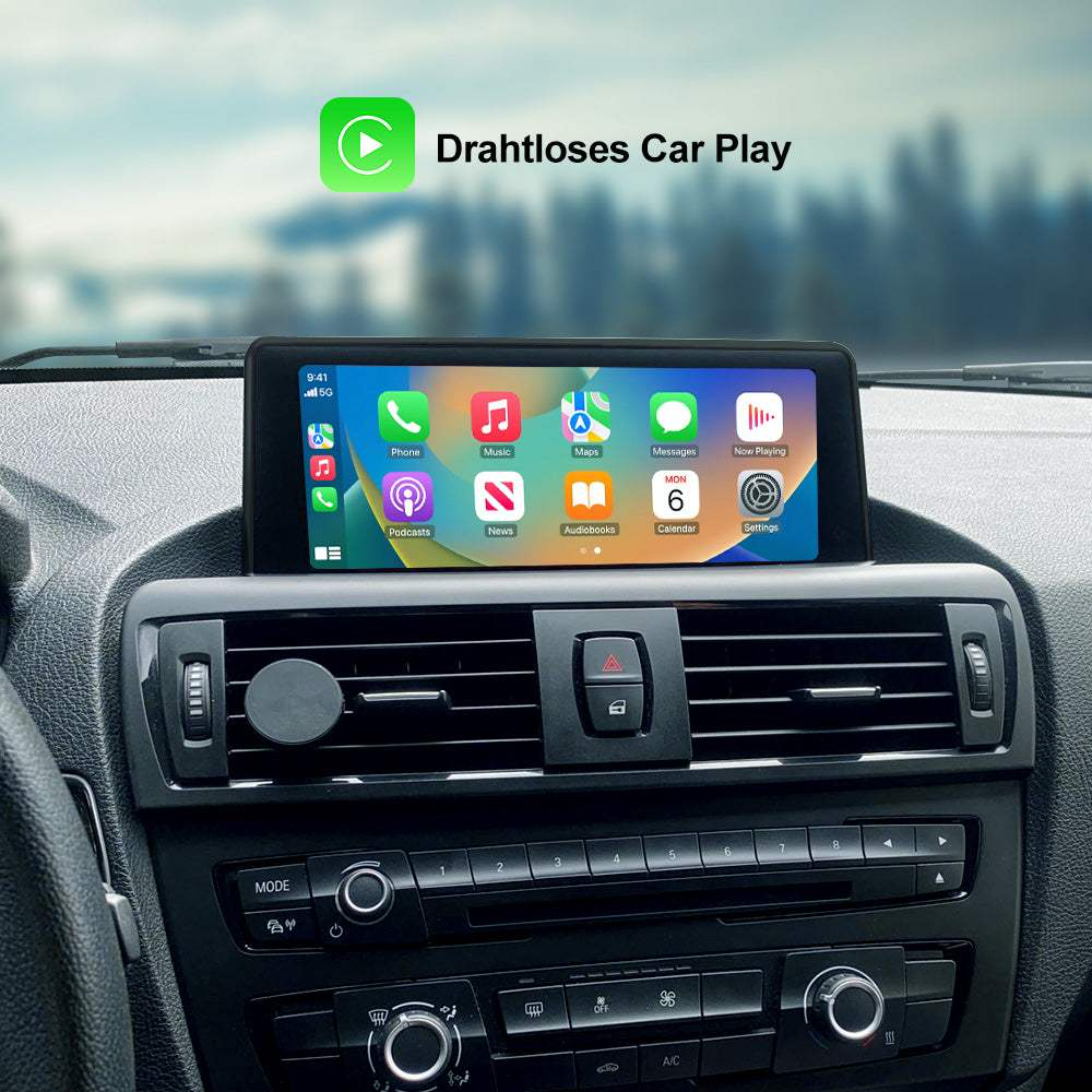 Wireless Apple CarPlay & Android Auto Display - passend für BMW 1er F20 F21 (CIC / NBT / NBT EVO)