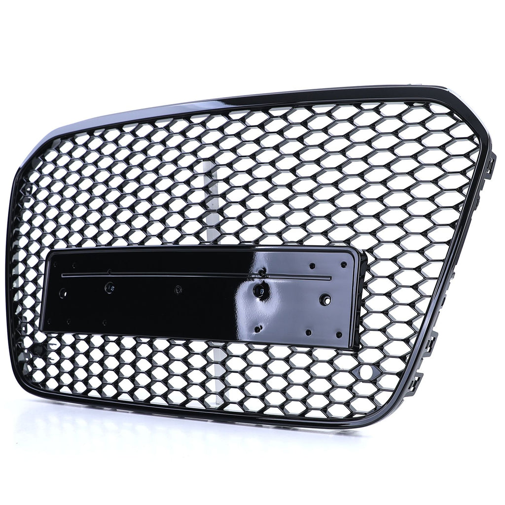 Wabengrill Schwarz glänzend – passend für Audi A6 C7 Vorfacelift