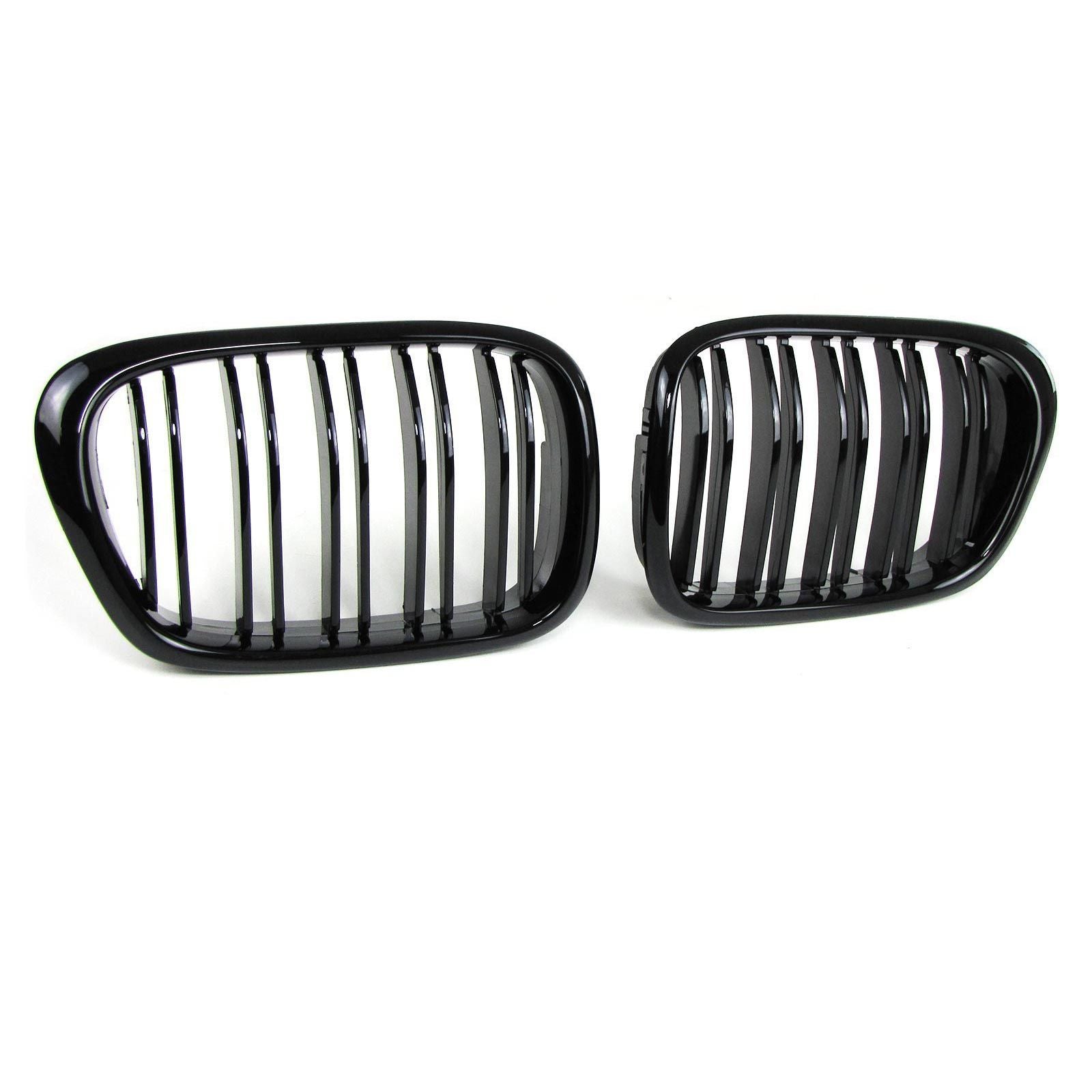 Kühlergrill Doppelsteg Schwarz glänzend – passend für BMW 5er E39