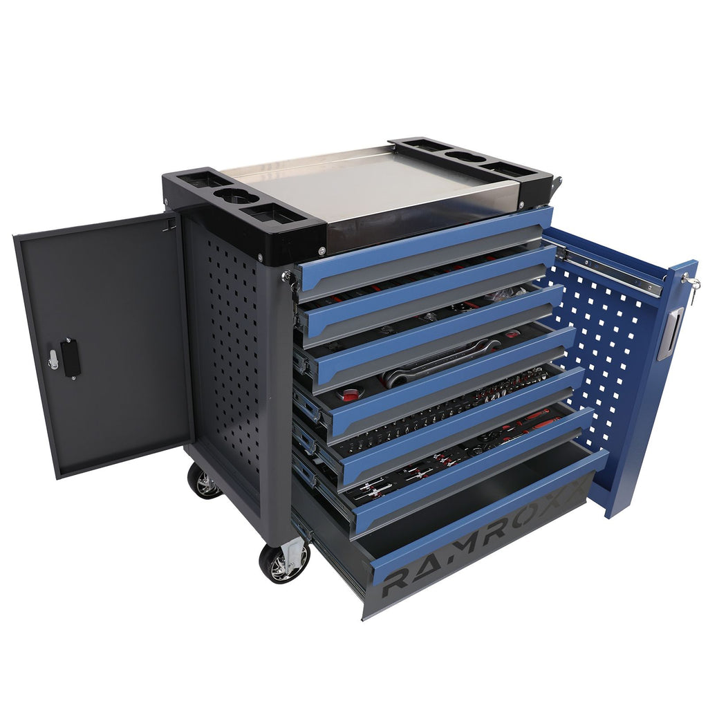 Werkstattwagen mit Werkzeugset – 258-teilig, fahrbar