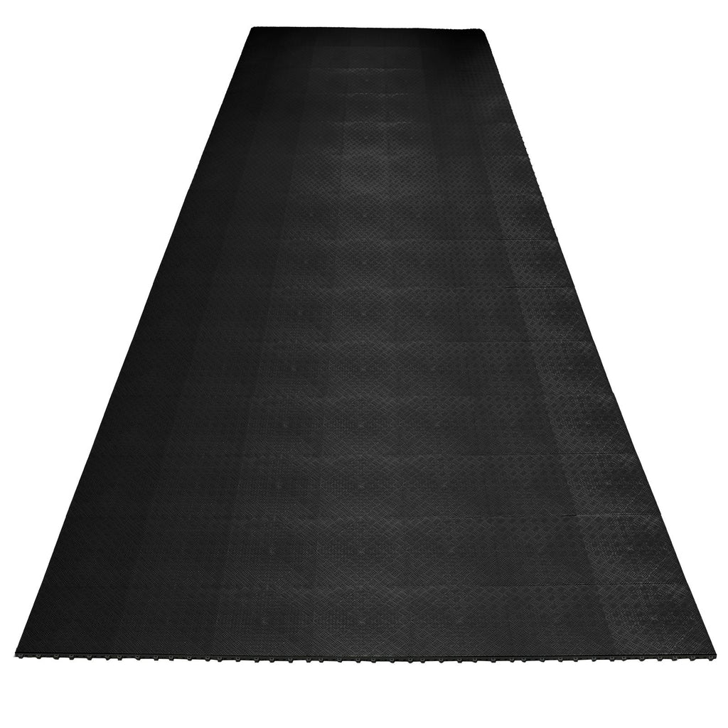 Klickfliesen Set – Werkstattboden im Riffelblech-Look, 15,68 m² (2,80 x 5,60 m, 98 Stück)