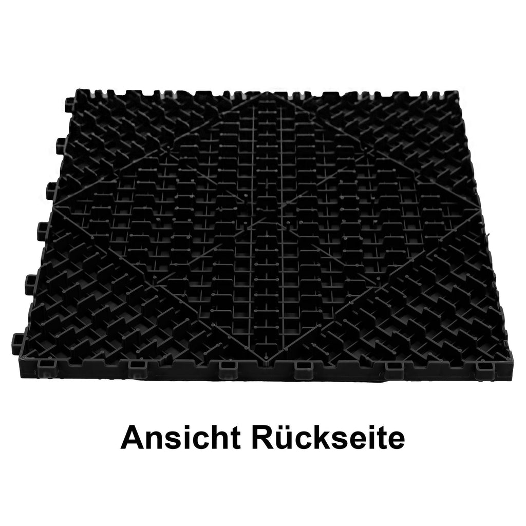 Klickfliesen Set – Werkstattboden im Riffelblech-Look, 15,68 m² (2,80 x 5,60 m, 98 Stück)