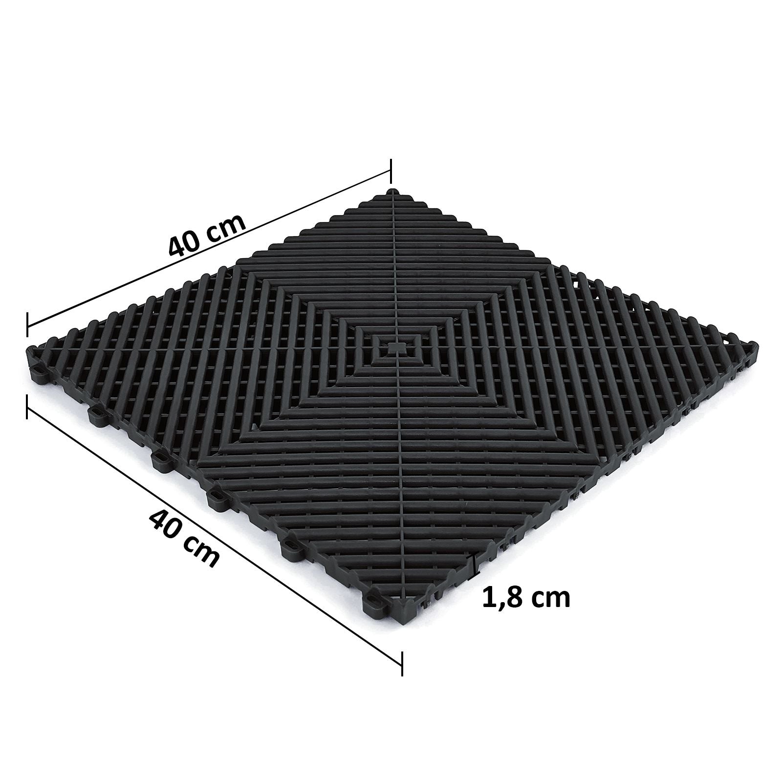 Performance Werkstattboden 40×40 cm – Klickfliese in vielen Farben – 6er Set (0,96 m²)