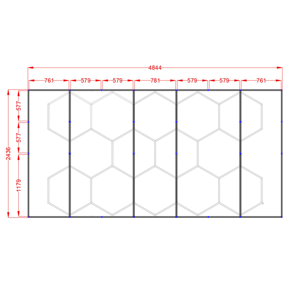 Alu Rahmen für Hexagon LED Beleuchtung