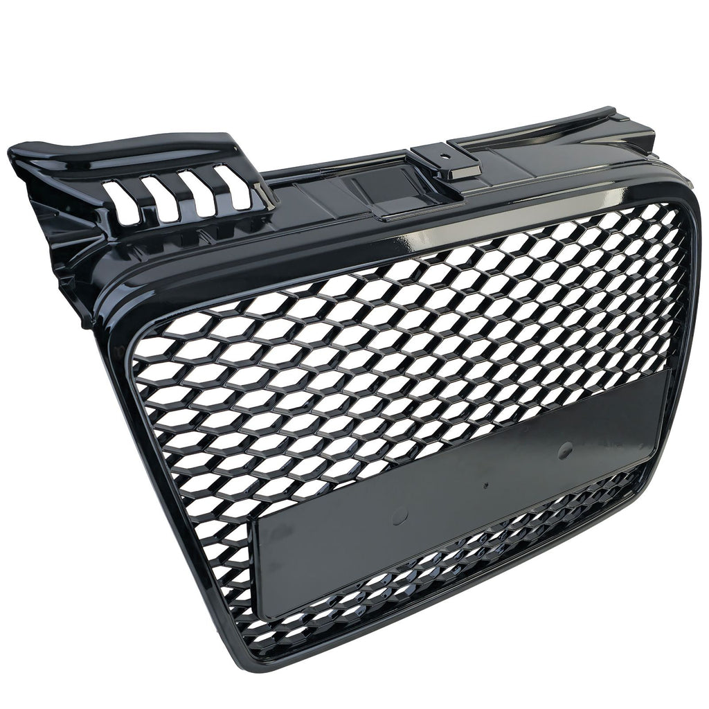 Wabengrill Schwarz glänzend – passend für Audi A4 B7