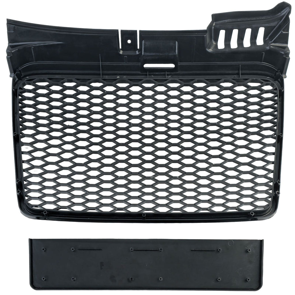 Wabengrill Schwarz glänzend – passend für Audi A4 B7