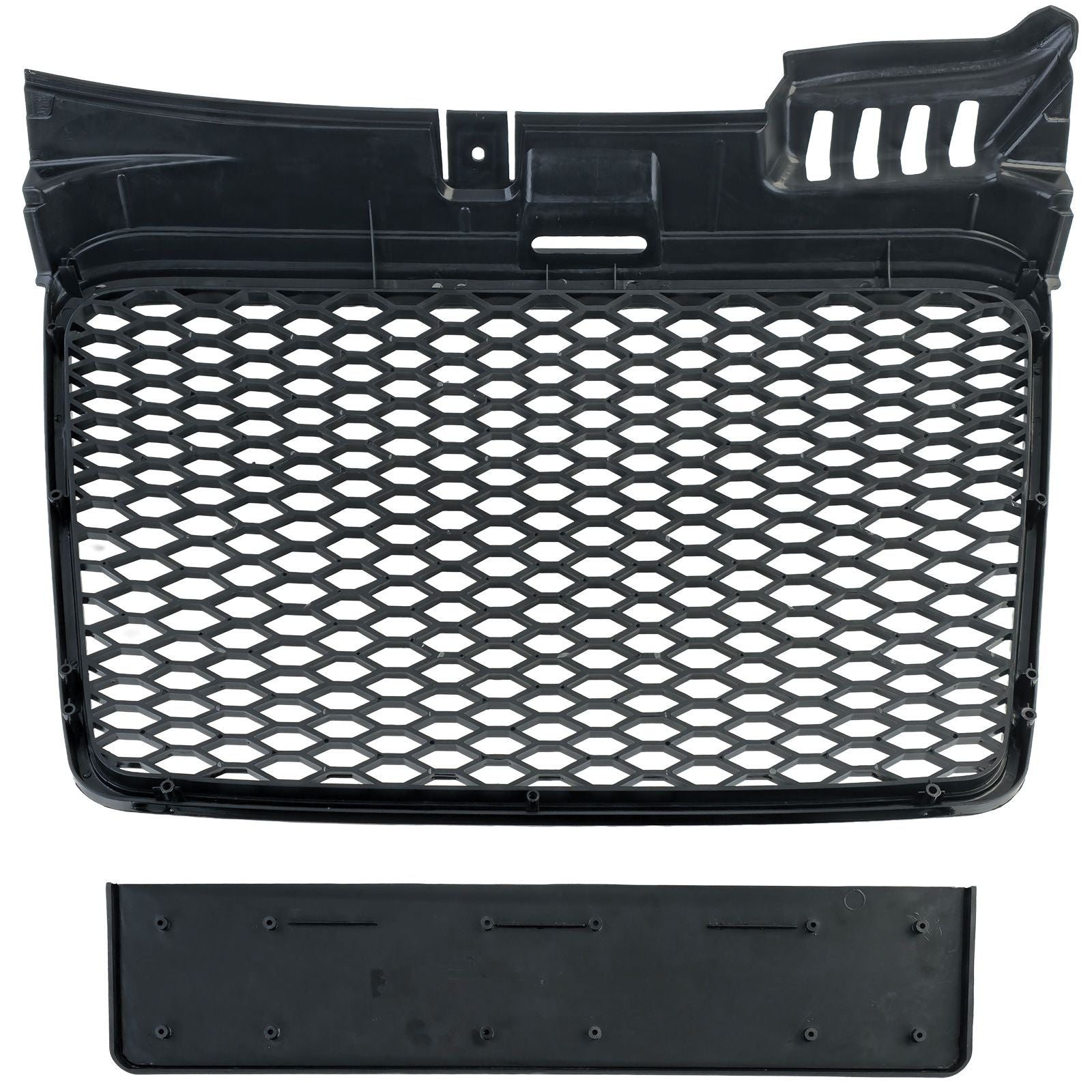 Wabengrill Schwarz glänzend – passend für Audi A4 B7