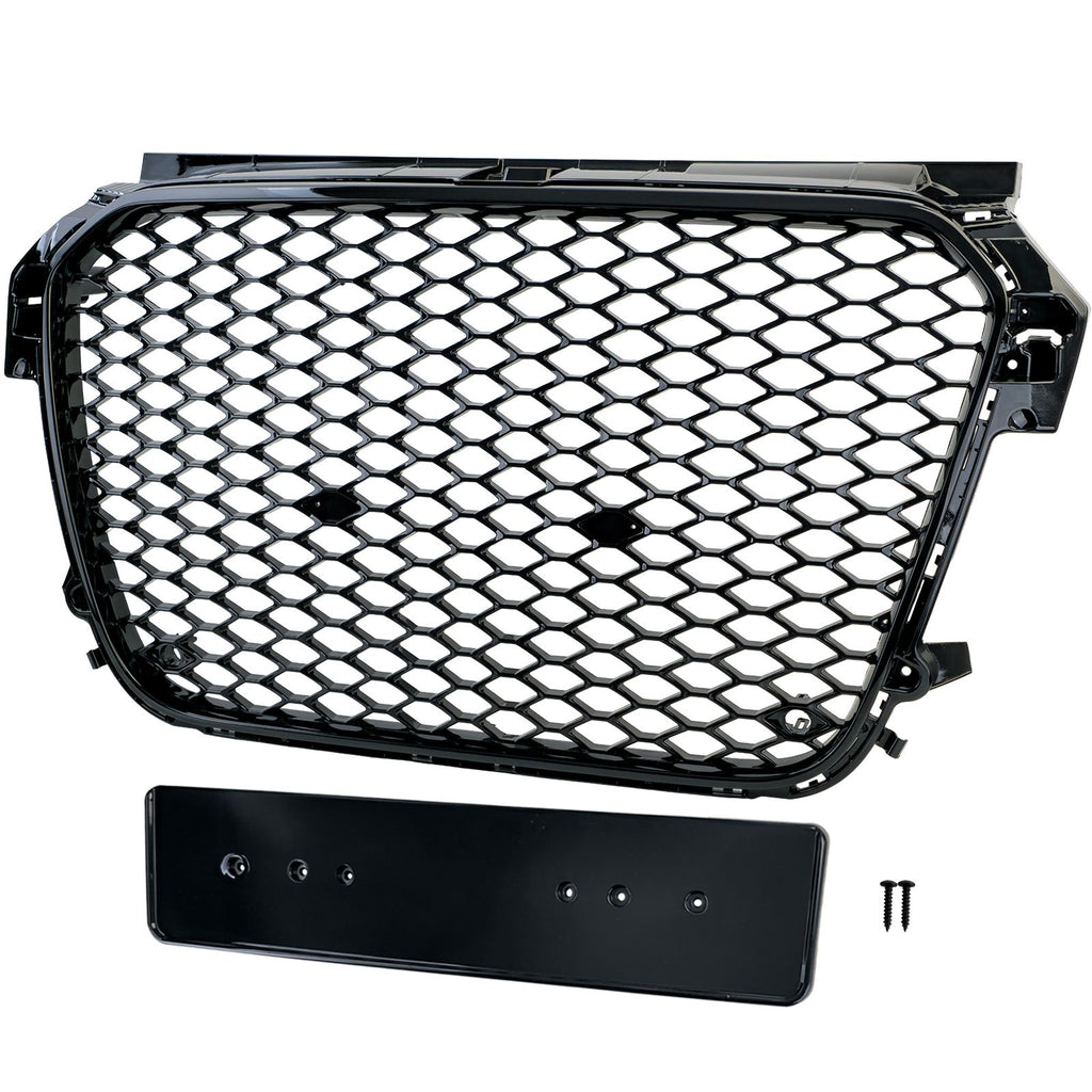 Wabengrill Schwarz glänzend – passend für Audi A1 8X Vorfacelift