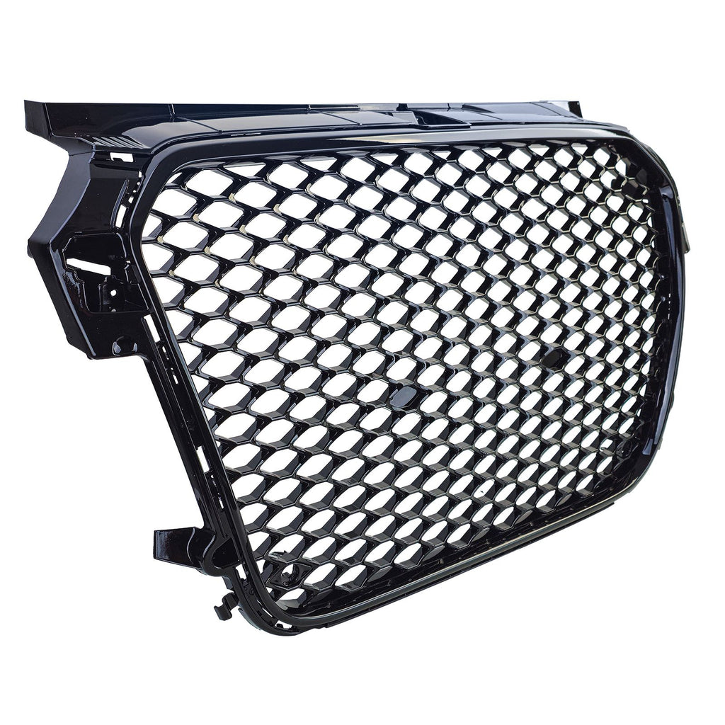 Wabengrill Schwarz glänzend – passend für Audi A1 8X Vorfacelift
