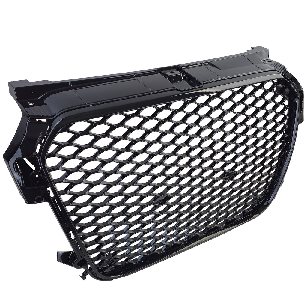 Wabengrill Schwarz glänzend – passend für Audi A1 8X Vorfacelift