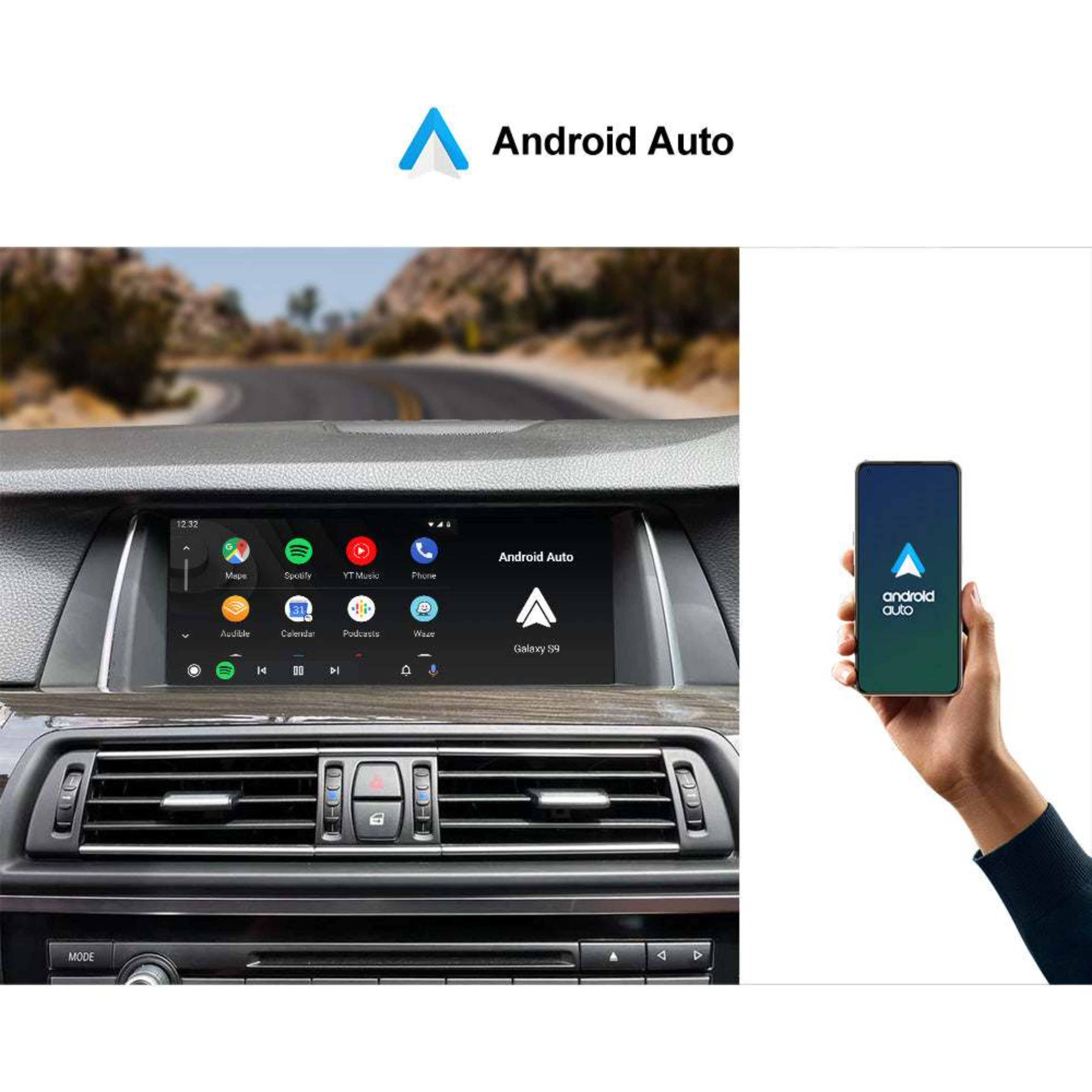 Wireless Apple CarPlay & Android Auto Display - passend für BMW 5er F10 F11 (CIC / NBT)