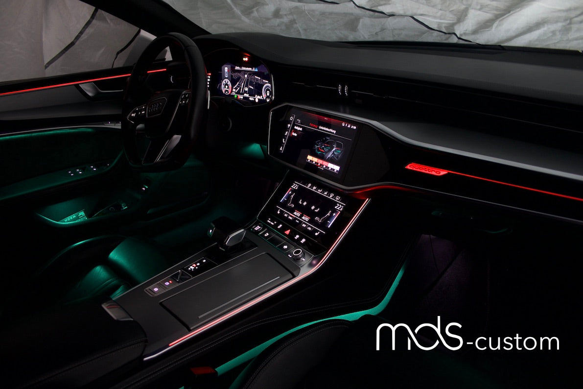 Audi A7 4K Ambientebeleuchtung Nachrüstsatz | 30 Farben, Steuerung über MMI