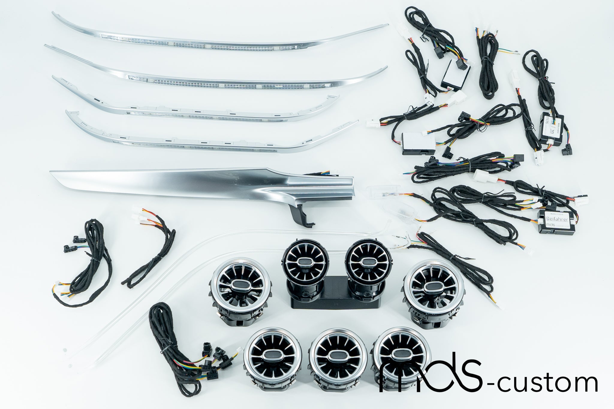 Mercedes GLC X253 Ambientebeleuchtung Komplett-Set | 64 Farben, Lüftungsdüsen, Beifahrerleiste