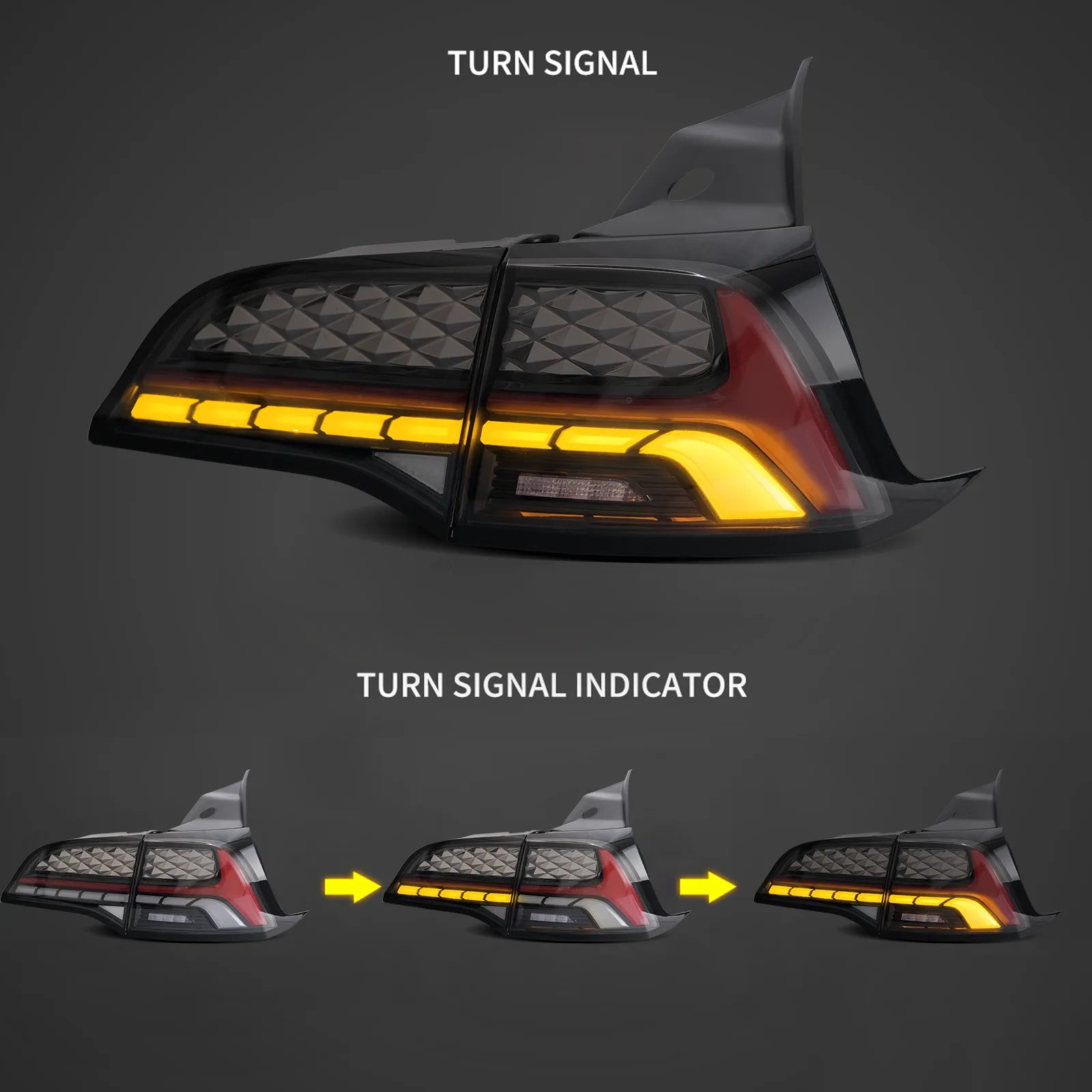 LED Rückleuchten passend für Tesla Model Y 2020-2022 Model 3 2017-2022