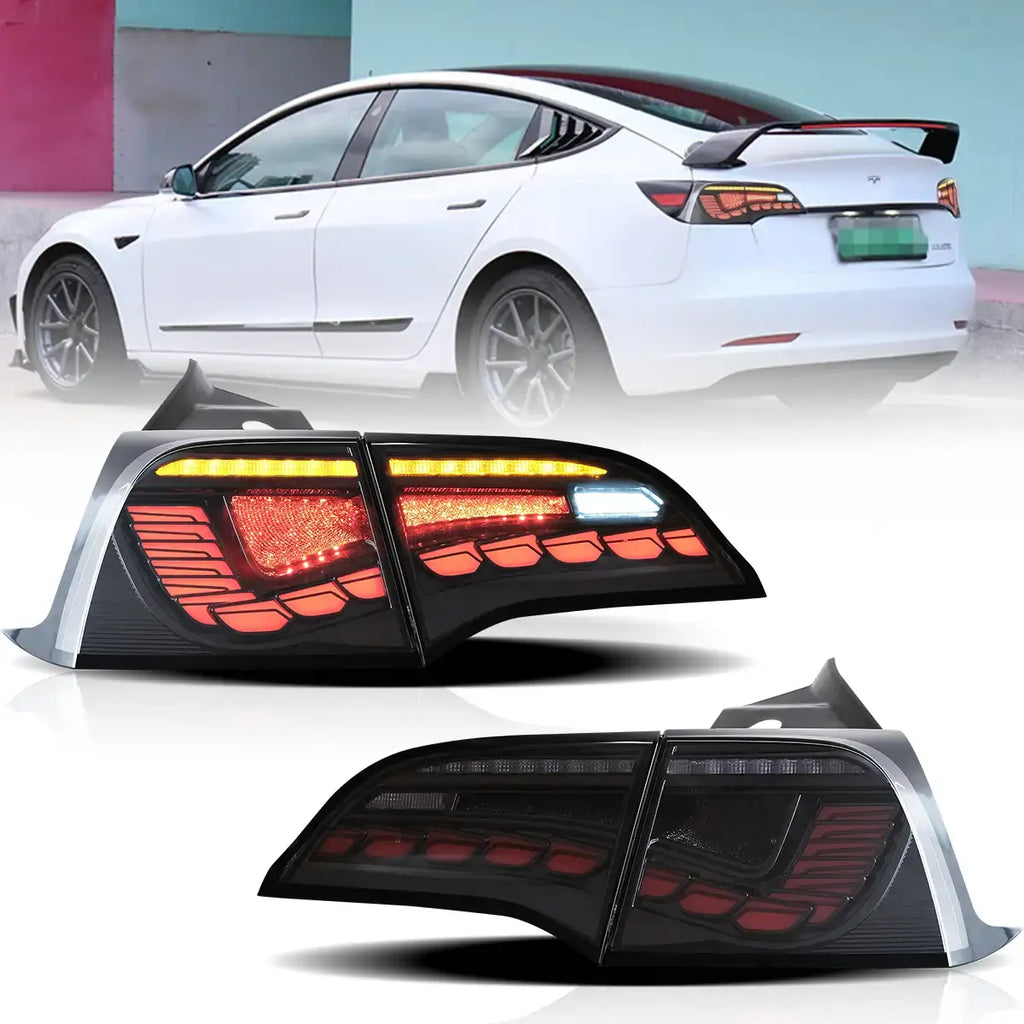 OLED Rückleuchten passend für Tesla Model Y 2020-2022 Model 3 2017-2022
