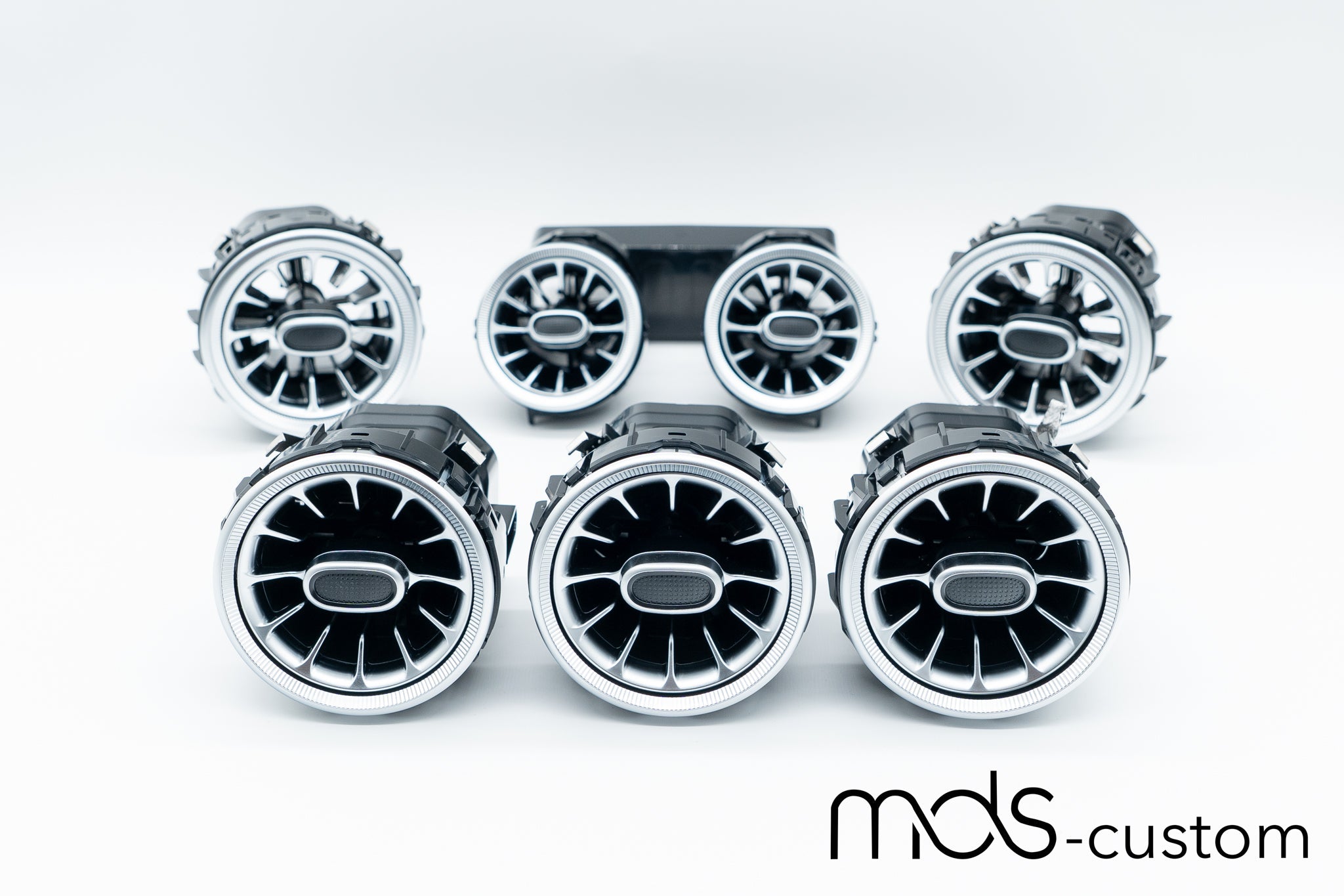 Mercedes W205 Lüftungsdüsen mit Ambientebeleuchtung – Nachrüstsatz für Mercedes C-Klasse