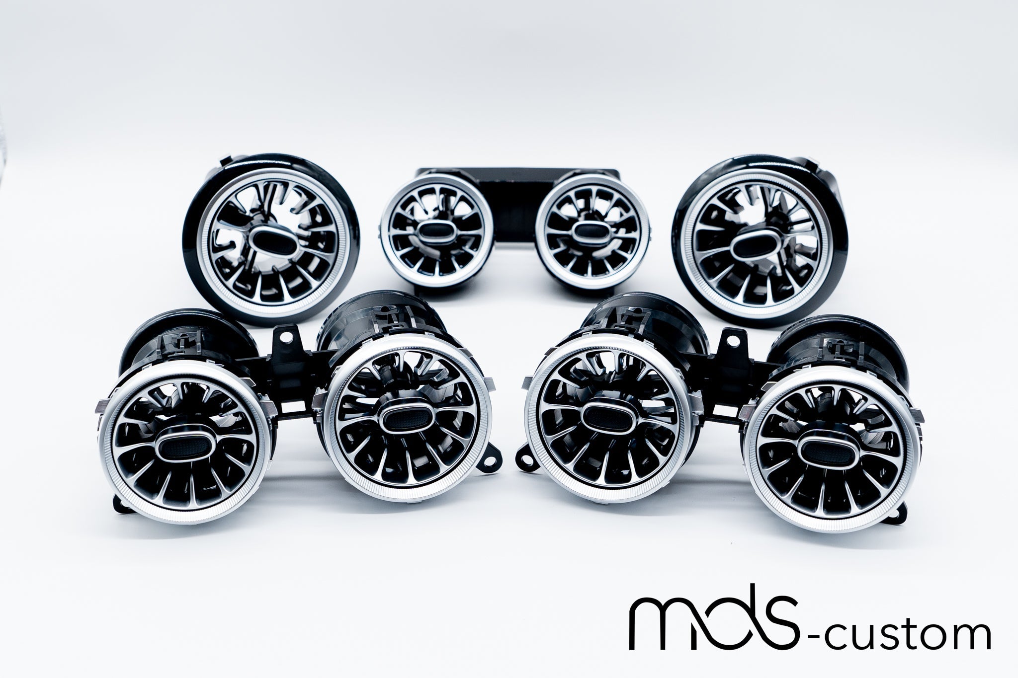 Mercedes E-Klasse W213 Ambientebeleuchtung Komplett-Set | Lüftungsdüsen und 3D-Hochtöner