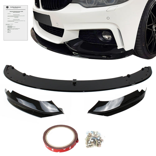 Frontlippe Schwarz Glanz – passend für BMW 4er F32 / F33 / F36