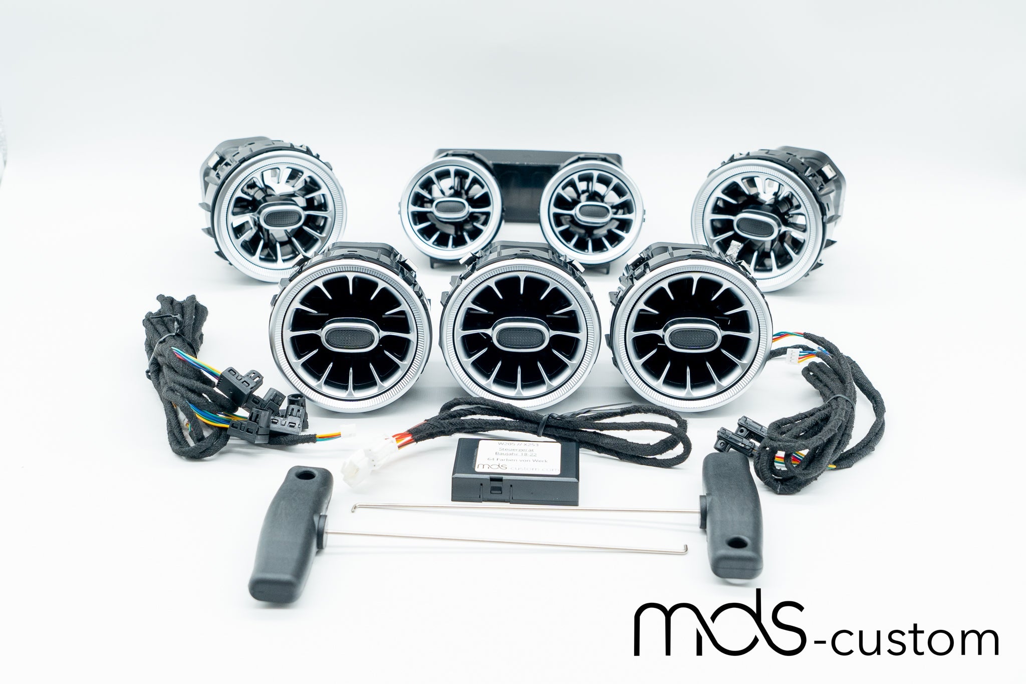 Mercedes X253 Lüftungsdüsen mit Ambientebeleuchtung – Nachrüstsatz für Mercedes GLC