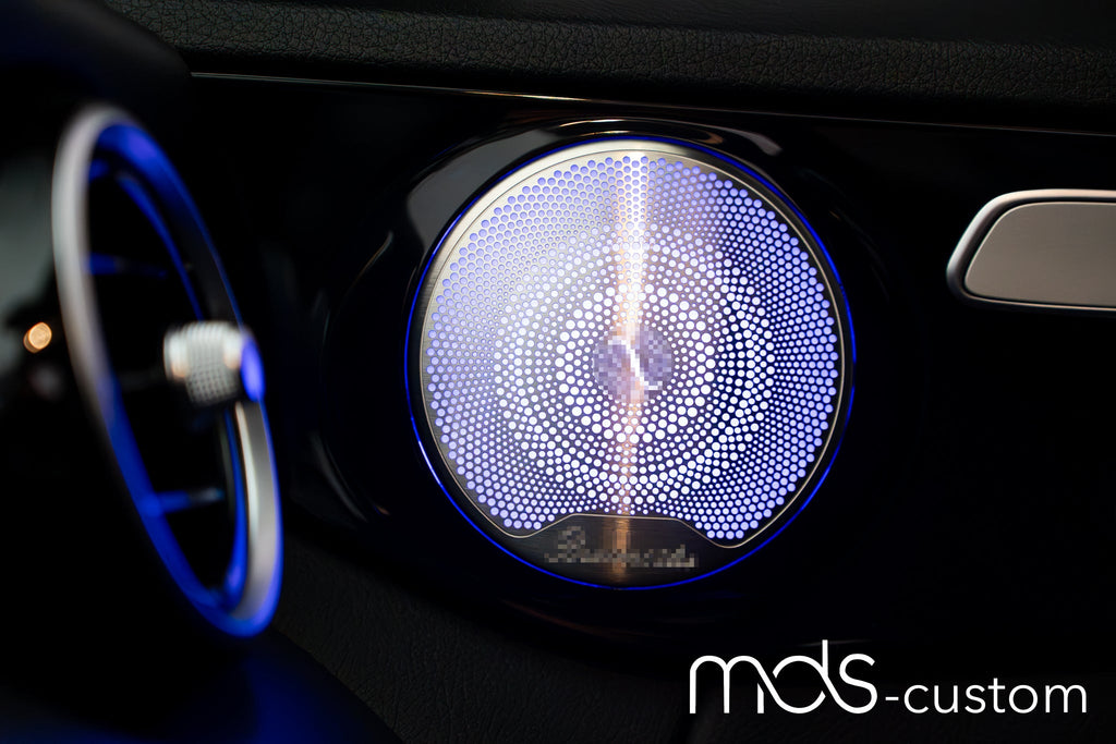 Beleuchtete Lautsprecherabdeckungen für Mercedes C-Klasse W205 | Ambientebeleuchtung Nachrüstung