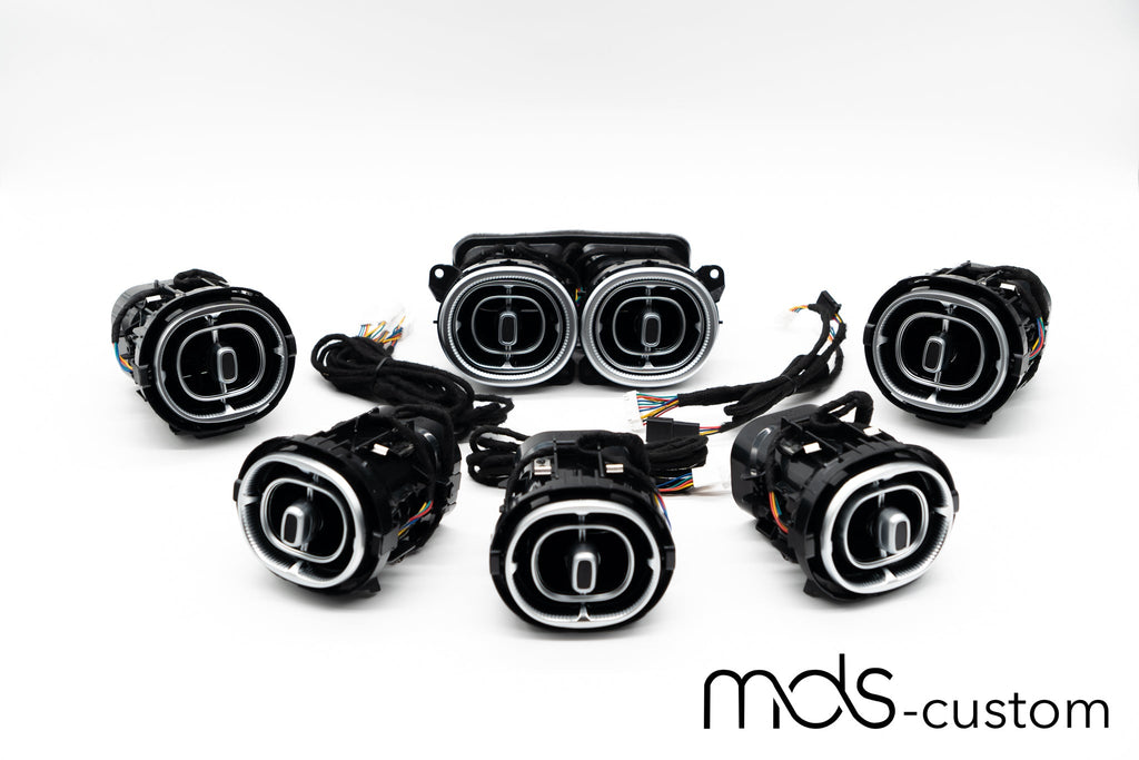 Mercedes GLC X254 Beleuchtete Lüftungsdüsen | Vorne & Hinten Komplett Set