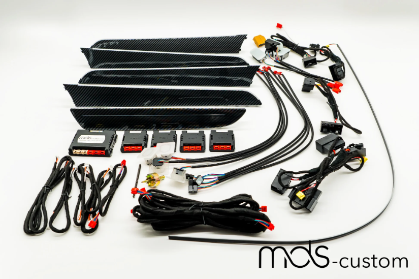 Audi A4 B8 Ambientebeleuchtung Carbon-Optik | 30 Farben App-Steuerung